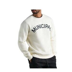 Municipal MensLogo Crewneck Sweatshirt Cream Size L